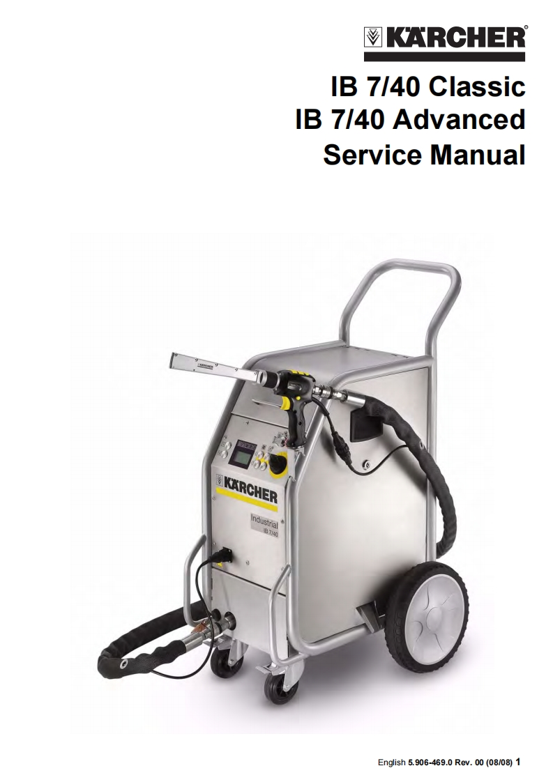 KARCHER德国卡赫IB740干冰清洗机维修手册含电路图