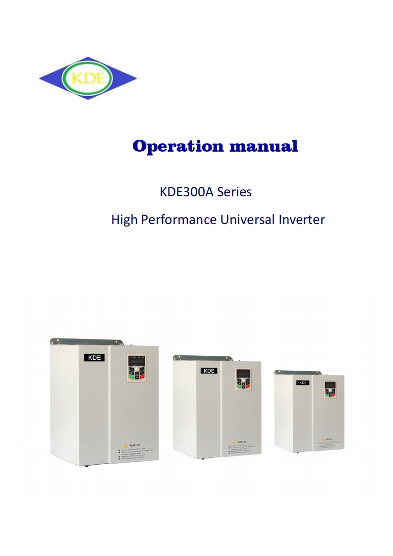 KDE300A-series-操作说明书手册