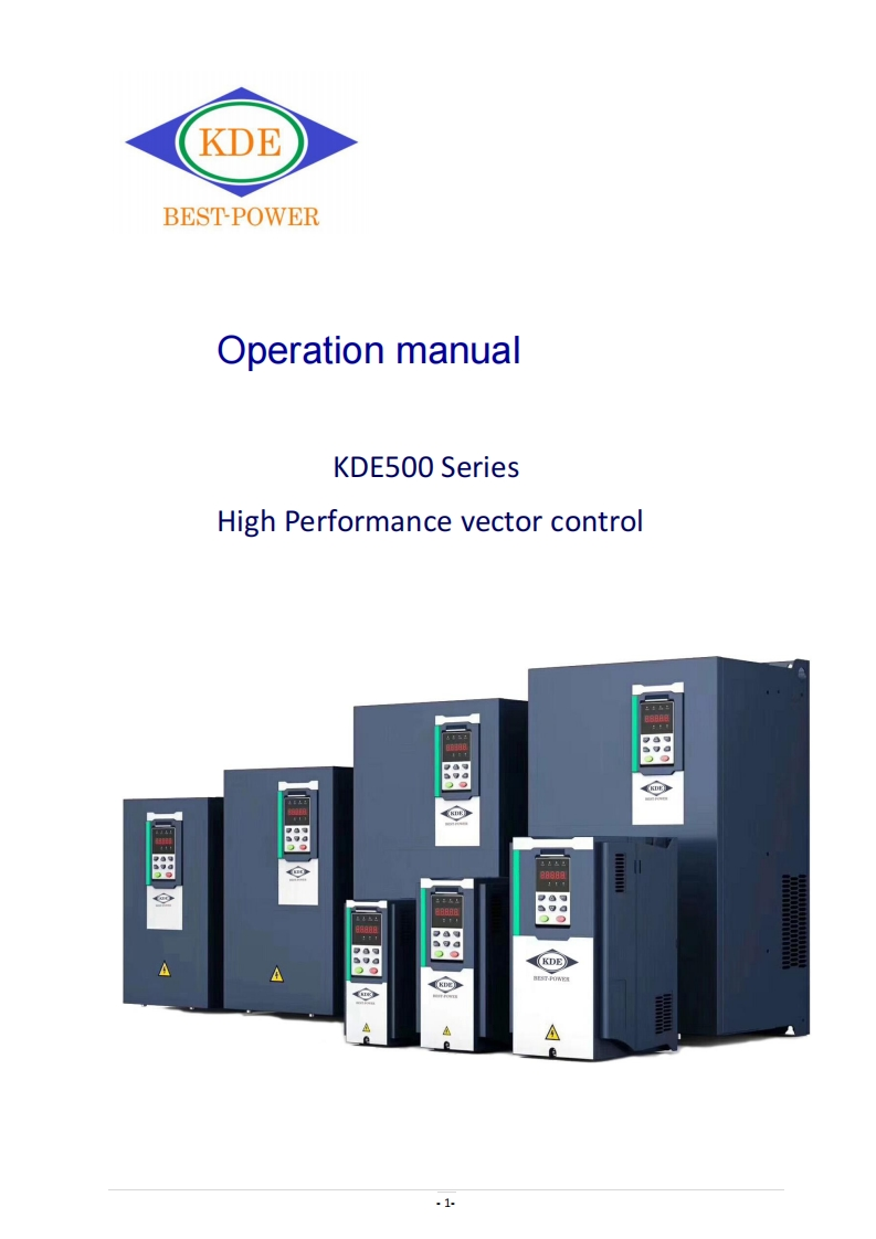 KDE500-high-performance-vector-and-torque-control-ac-drive-操作说明书手册-No-infomation
