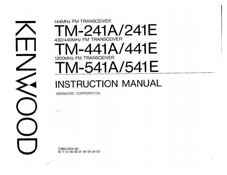 KENWOOD--TM-241-441-541-操作说明书手册