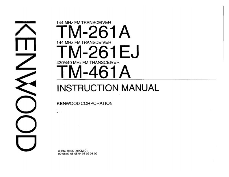 KENWOOD--TM-261-461-操作说明书手册