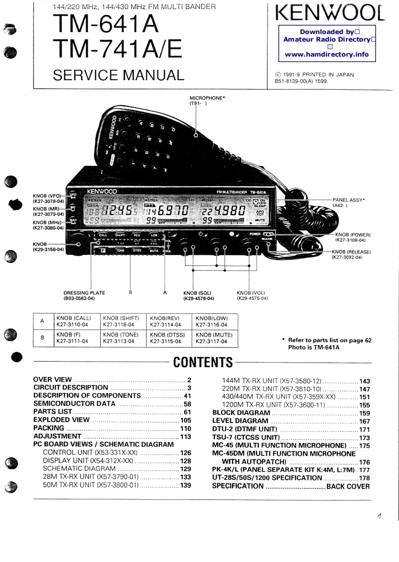 KENWOOD--TM-741-维修电器原理图手册