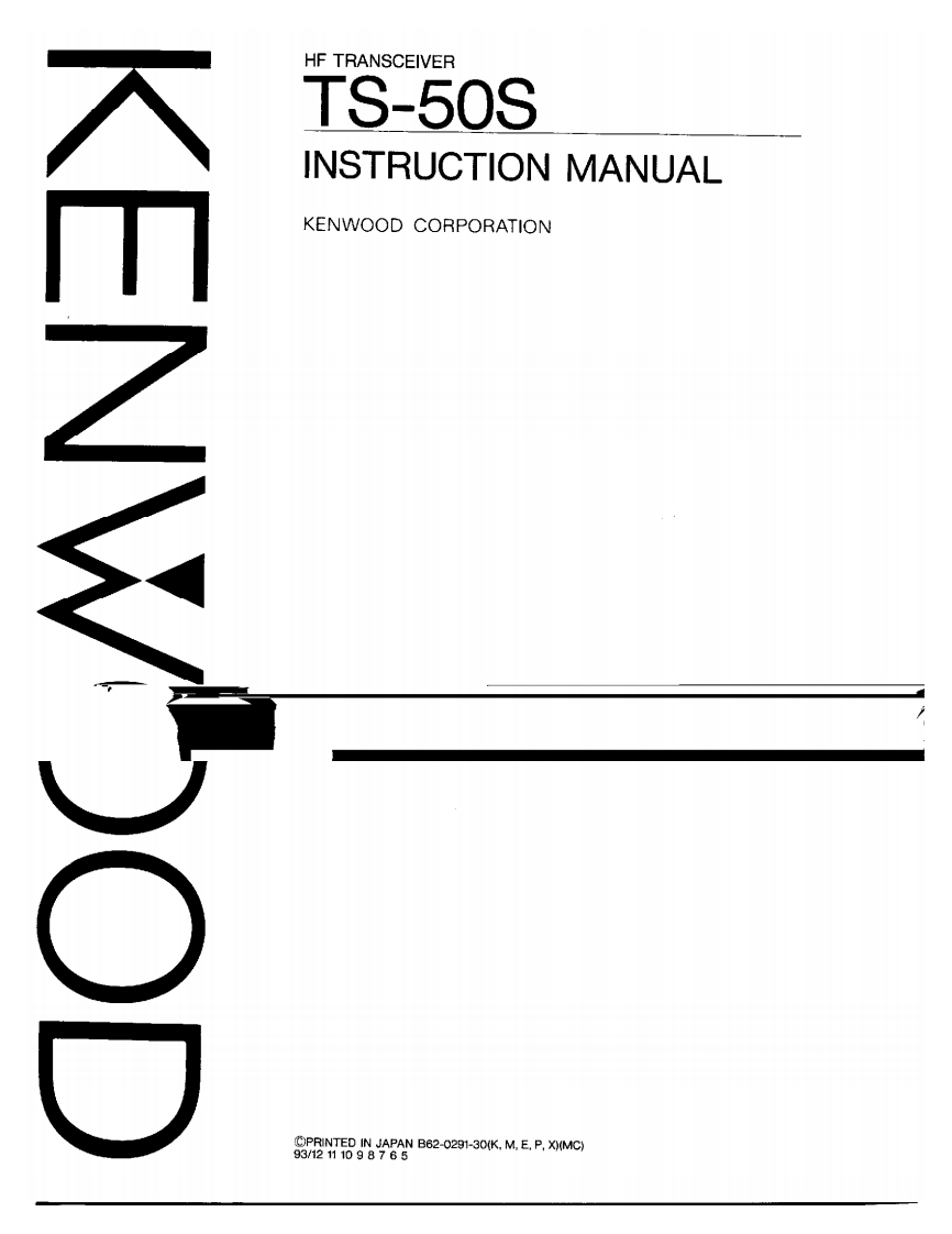 KENWOOD--TS-50-操作说明书手册