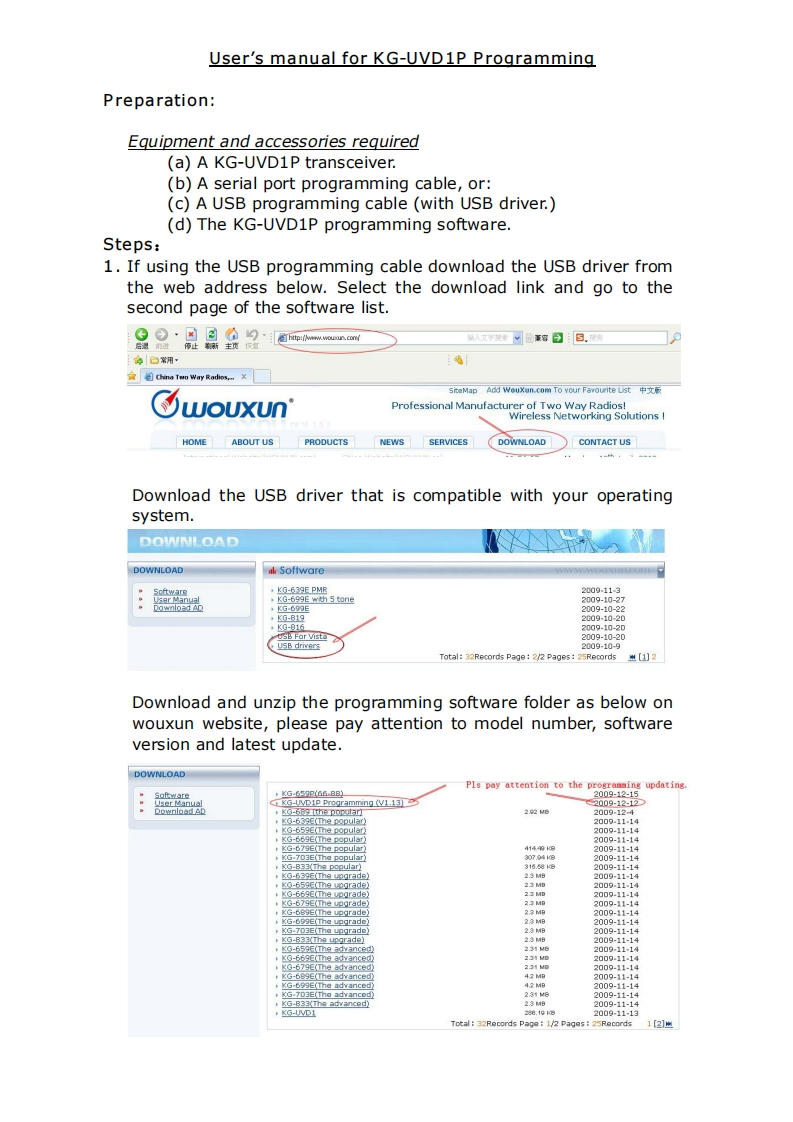 KG-UVD1P_programming_manual-original操作说明书手册