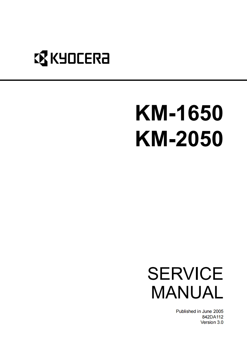 KM-2050_Service-Manual维修维护手册