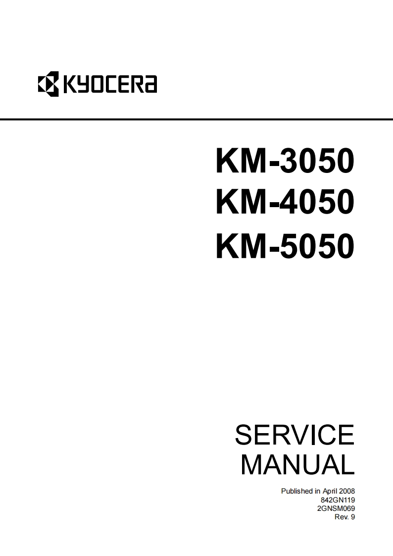 KM-3050_KM-3050-4050-5050-Service-Manual维修维护手册