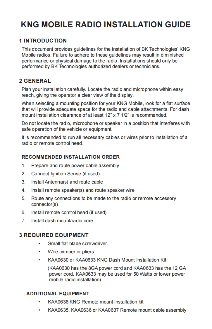 KNG-M_Installation_Guide_I操作说明书手册