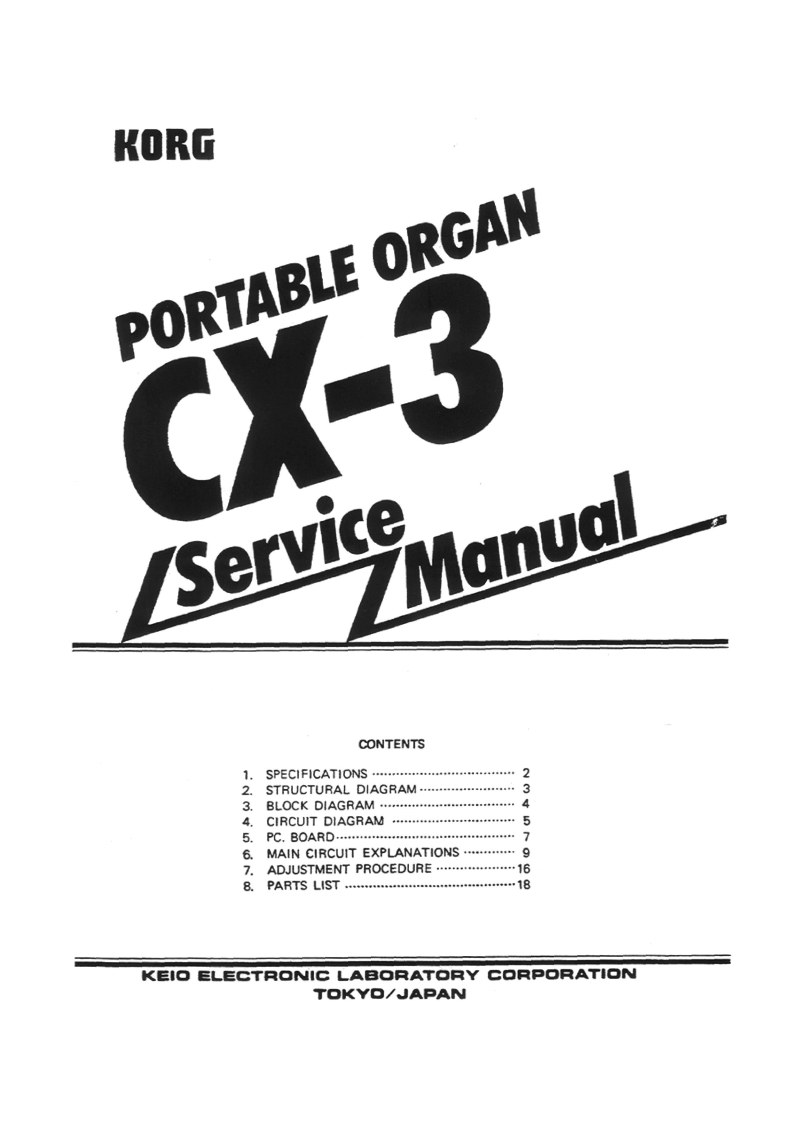 KORG_CX-3_维修手册电器原理图