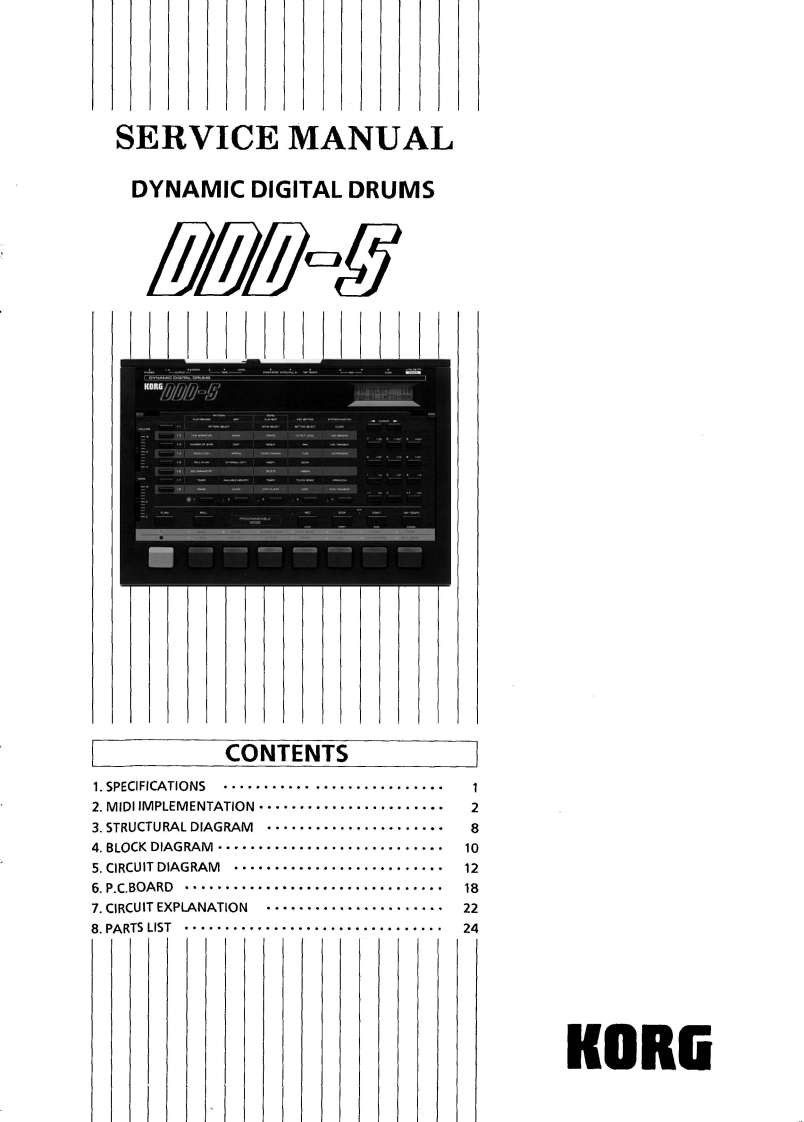 KORG_DDD-5_维修手册电器原理图