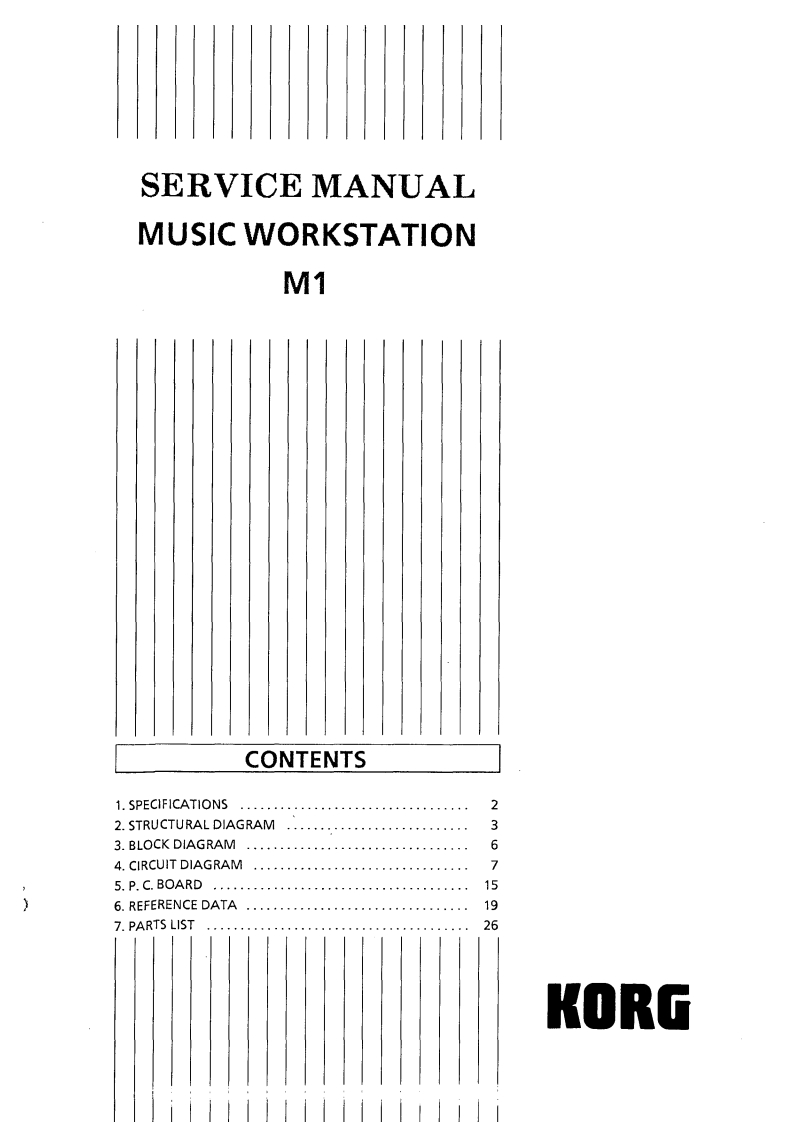 KORG_M1_维修手册电器原理图