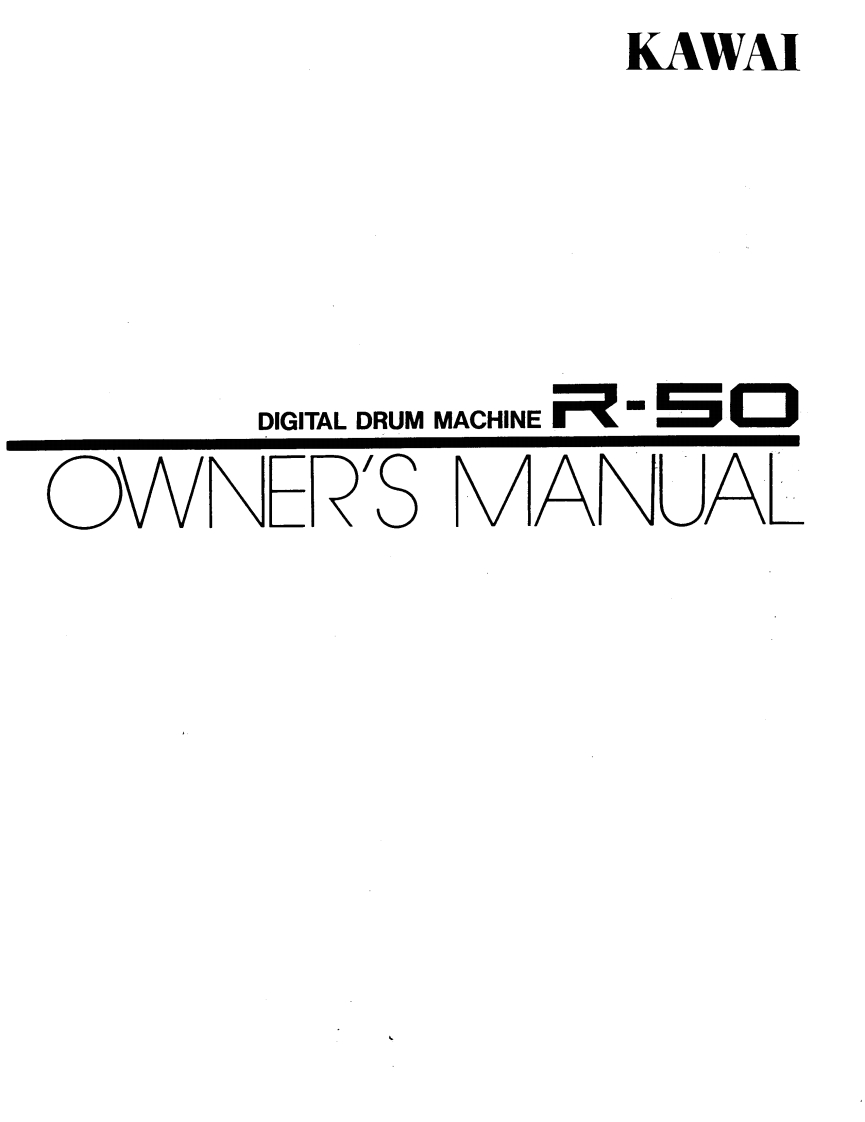 Kawai-R-50-Digital-Drum-Machine-Manual使用操作说明书手册