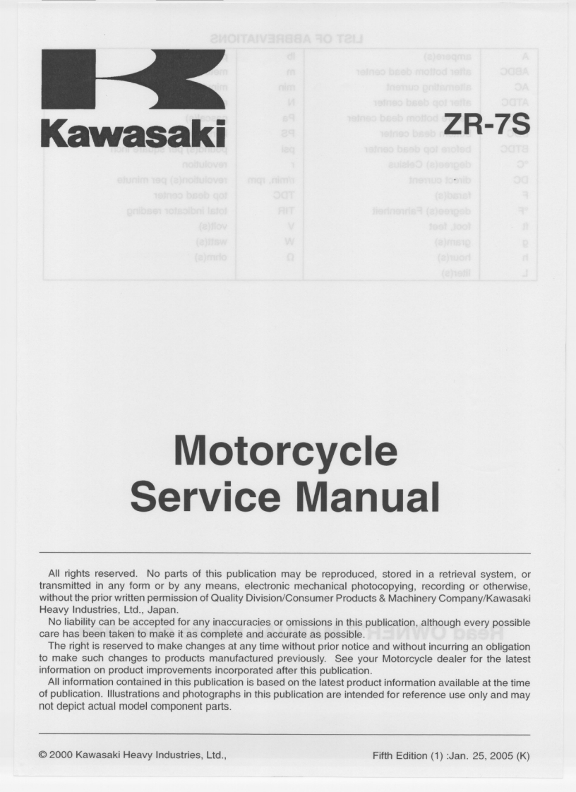 Kawasaki-ZR-7S-Service-Manual-99924-1269-05维修维护手册