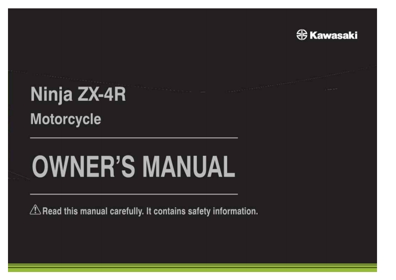 Kawasaki-ZX-4R-Owners-Manual-PDF摩托车驾驶与日常维护保养手册