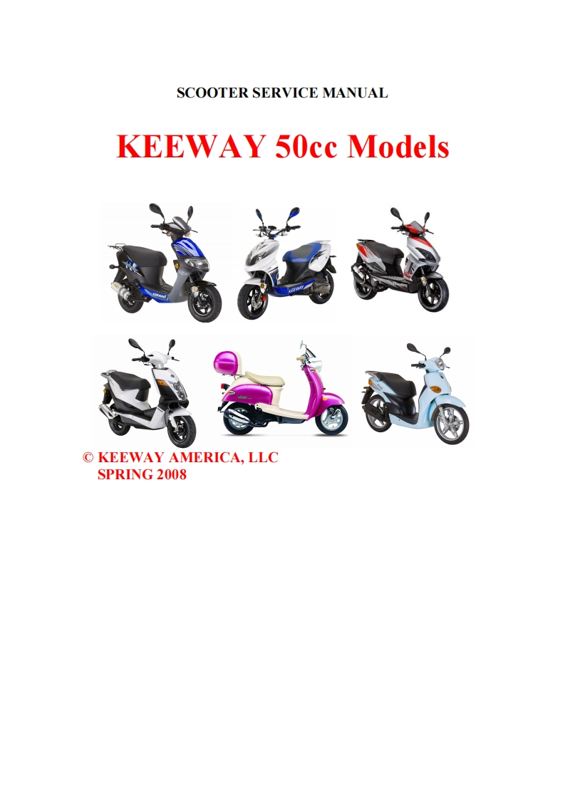 Keeway_50cc_2T_摩托车维修手册