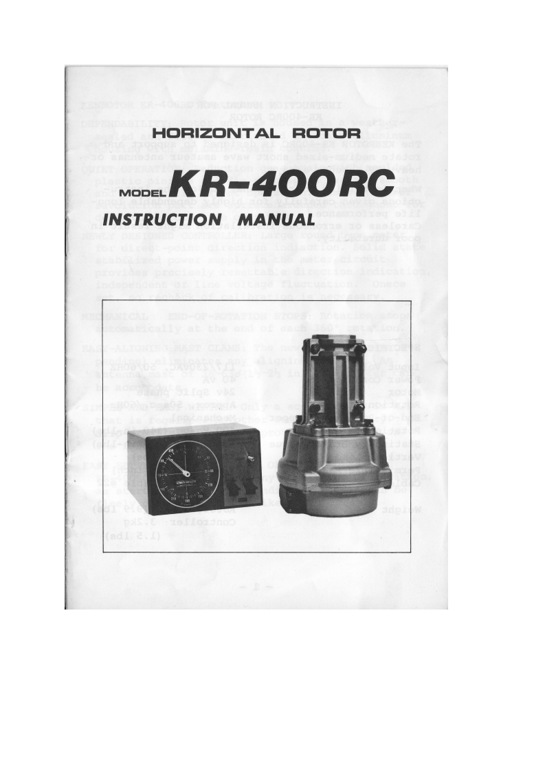 Kenpro-KR-400RC-用户使用操作说明书手册