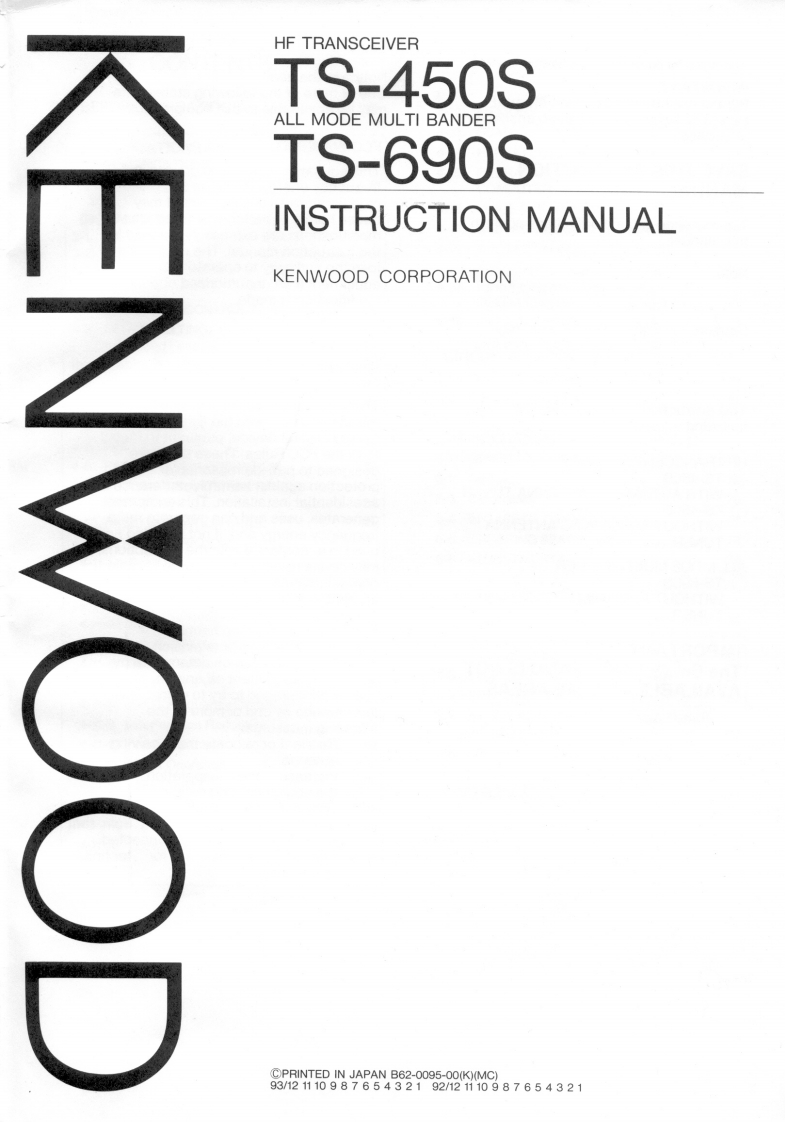 Kenwood---TS-450S-Instruction-Manual操作说明书手册