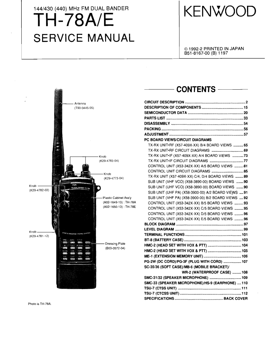Kenwood-TH-78-Service-Manual
