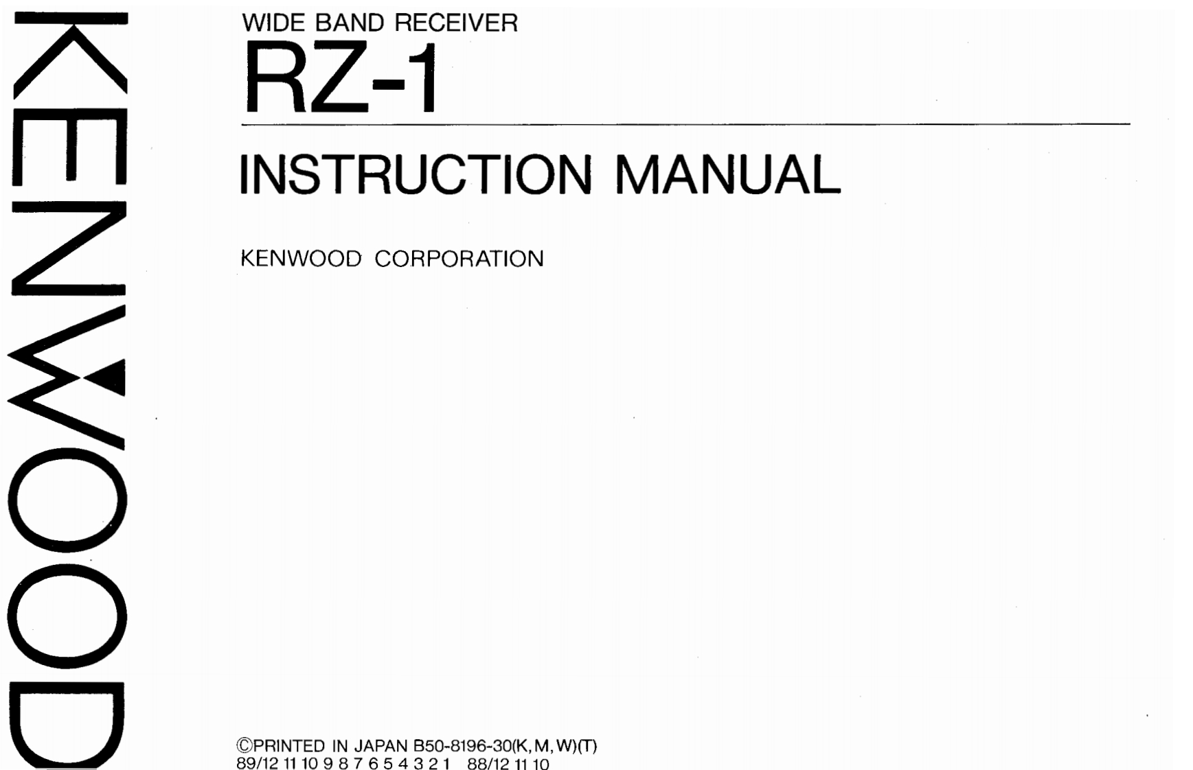 KenwoodRZ-1instruction使用说明书手册