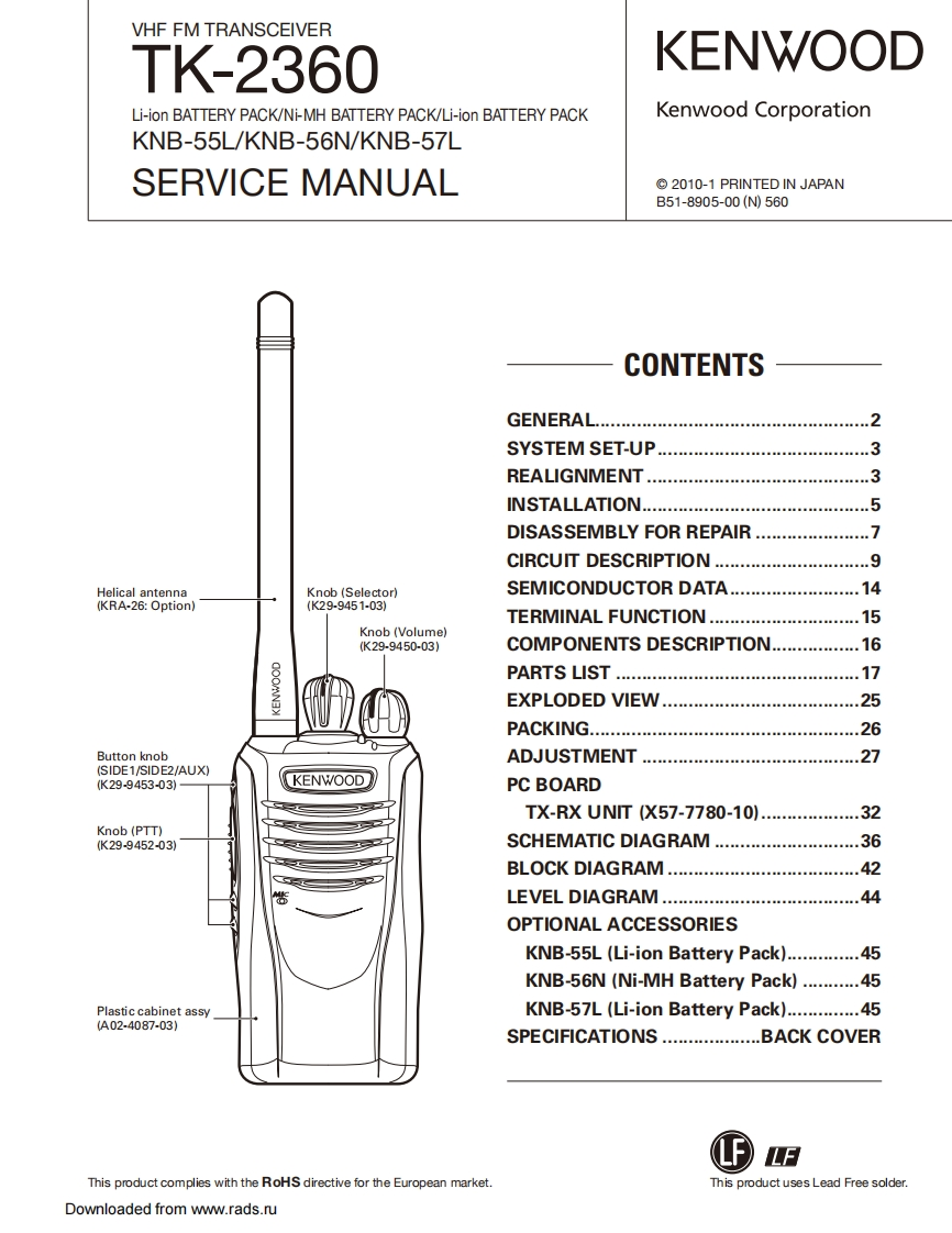 KenwoodTK-2360用户使用操作说明书手册