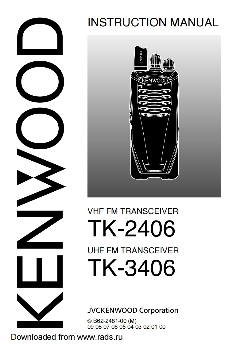 KenwoodTK-2406-3406用户使用操作说明书手册