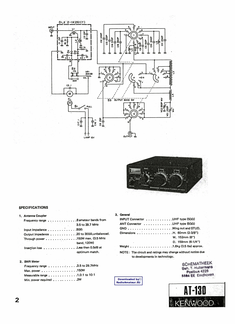 Kenwood_AT-130_维修说明书图册