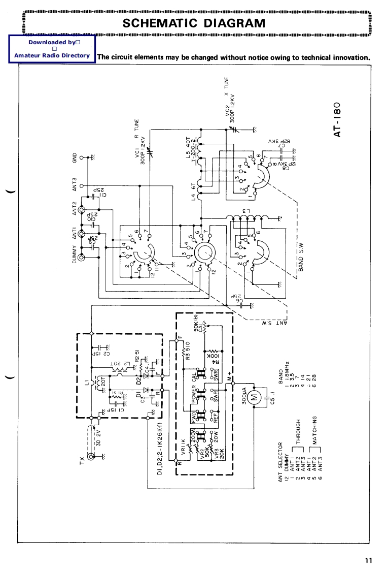 Kenwood_AT-180_电器原理图