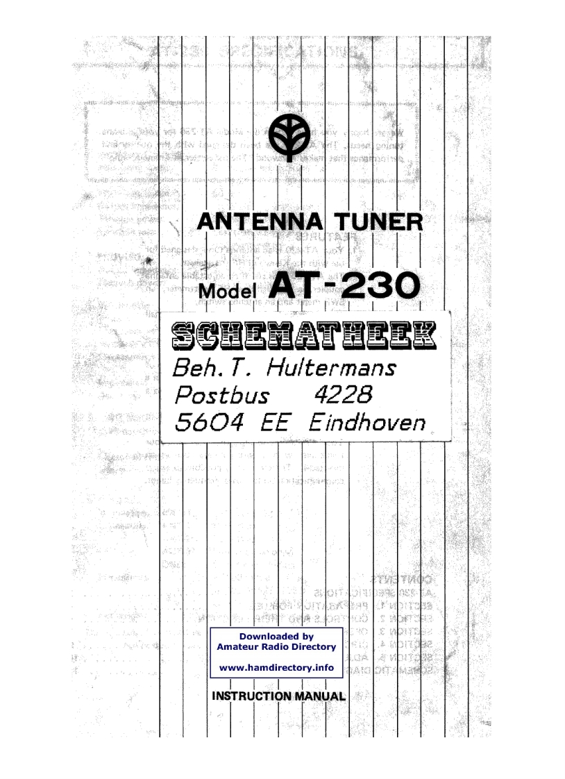 Kenwood_AT-230_user操作说明书手册