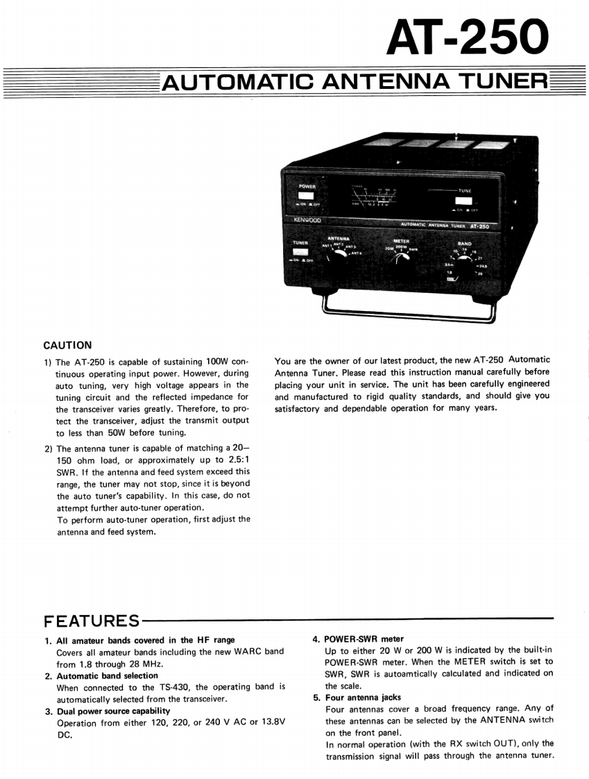 Kenwood_AT-250_user操作说明书手册
