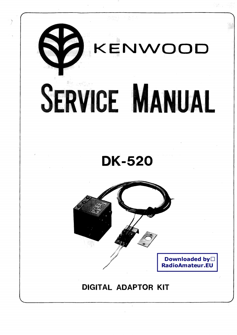 Kenwood_DK-520_serv维修手册含电器原理图_PA3AGZ