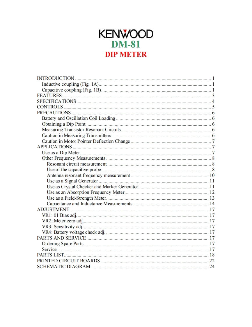 Kenwood_DM-81_user操作说明书手册
