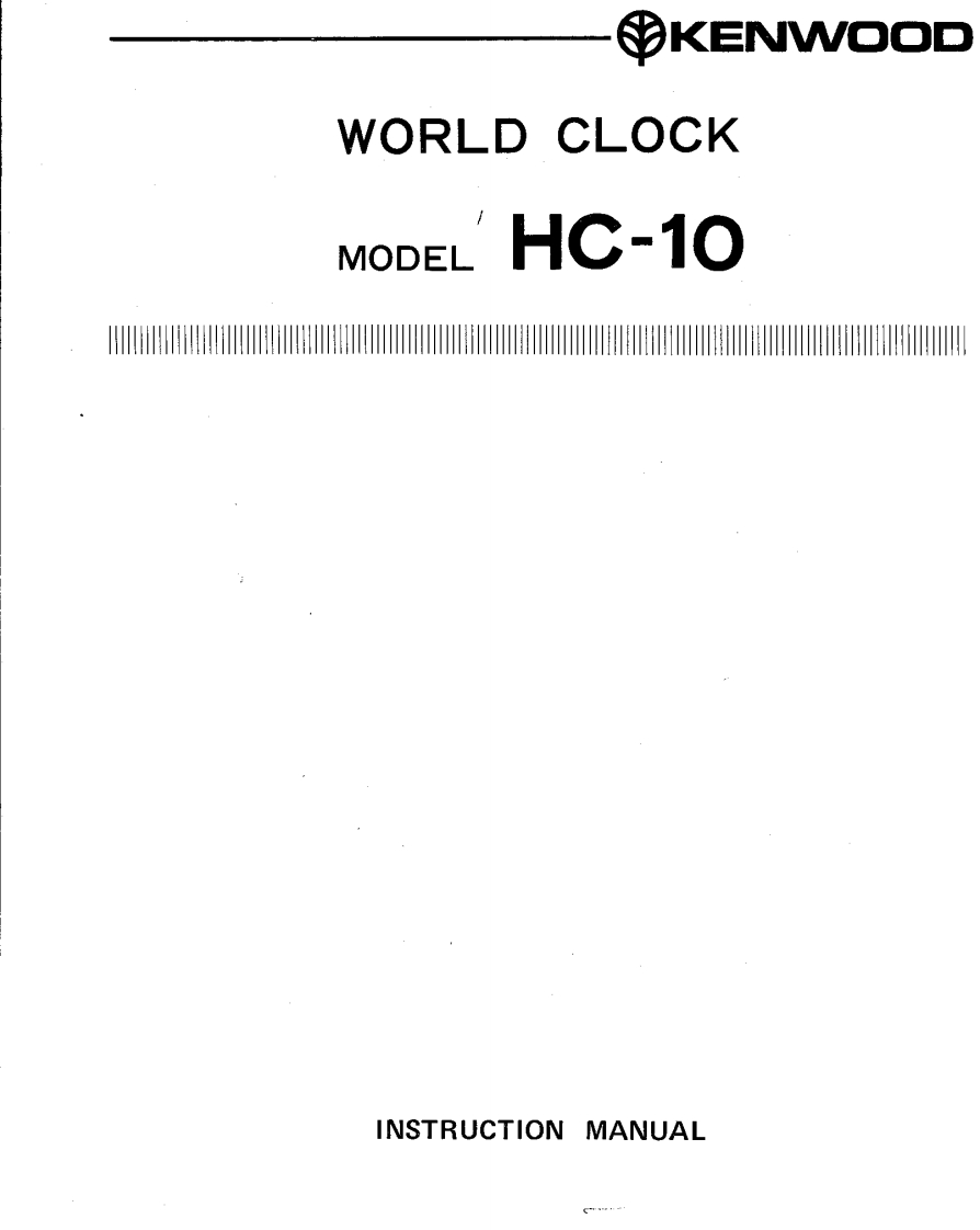 Kenwood_HC-10_user操作说明书手册