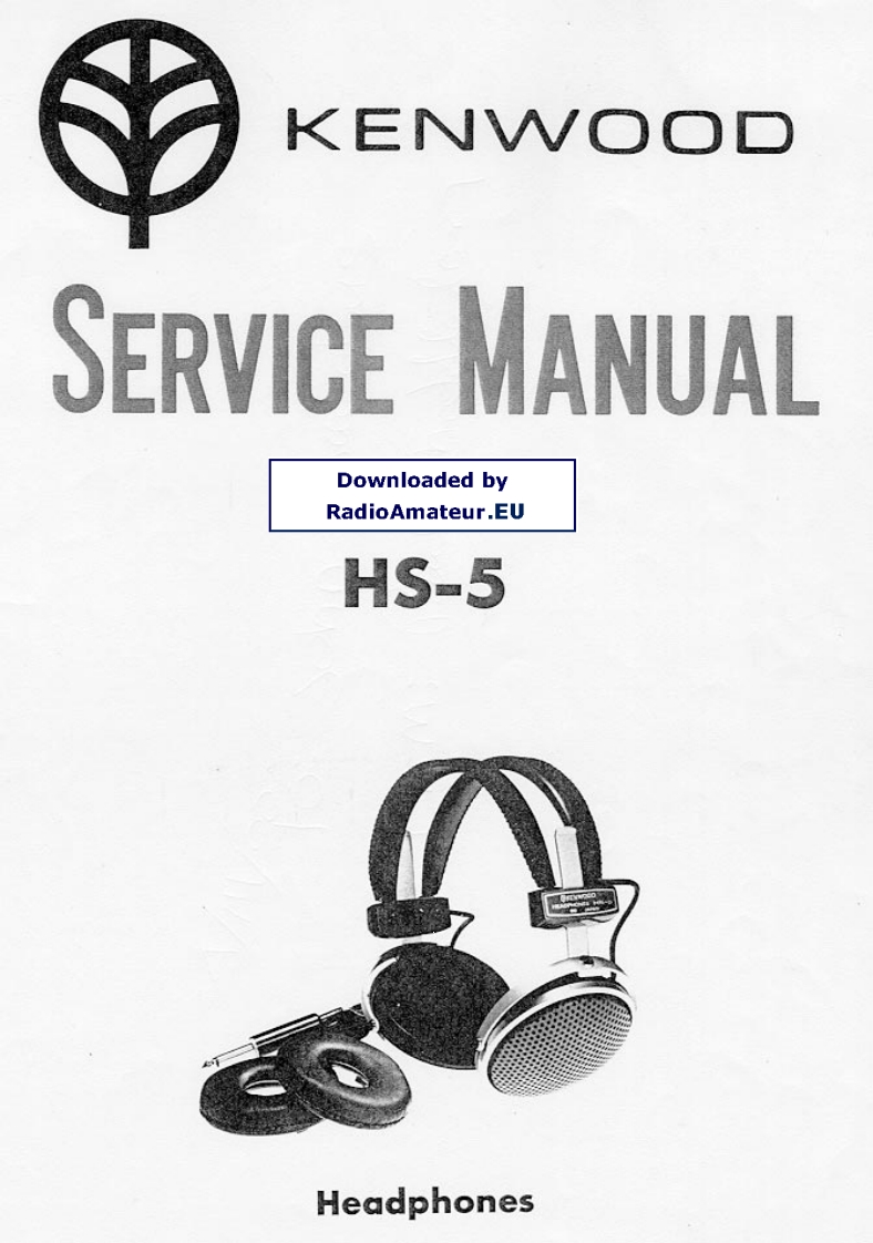Kenwood_HS-5_维修说明书手册
