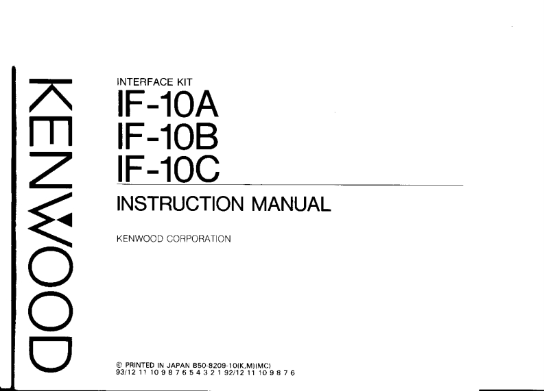 Kenwood_IF-10A_IF-10B_IF-10C_user操作说明书手册-找手册网