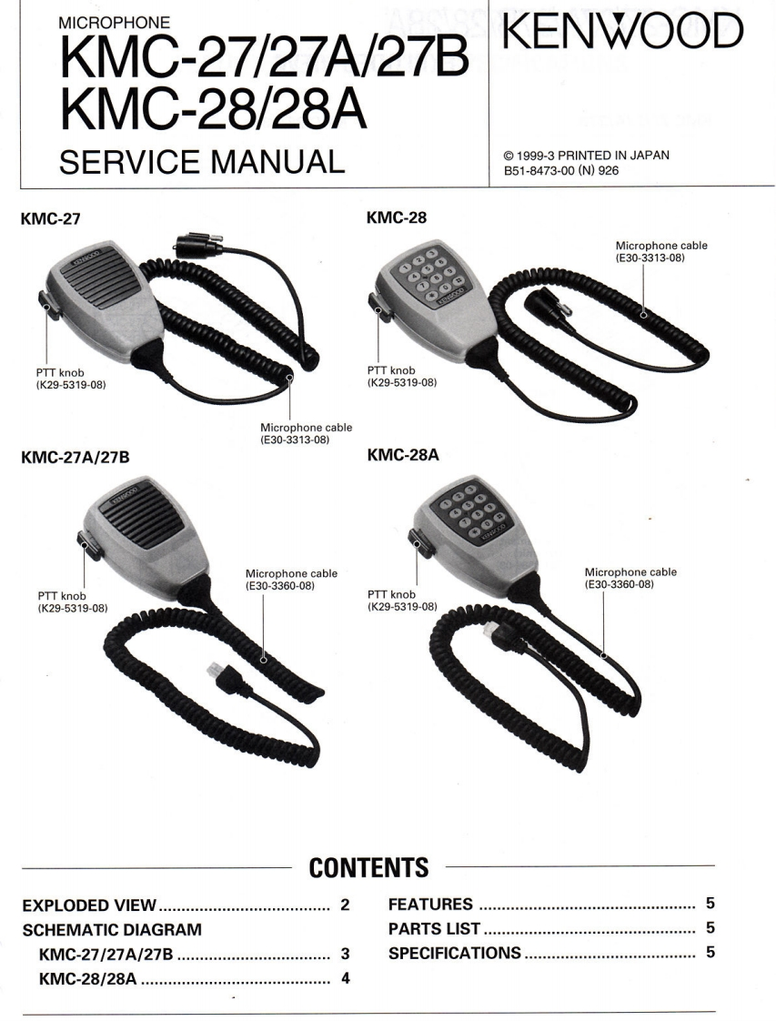 Kenwood_KMC-27_KMC-28_维修说明书手册