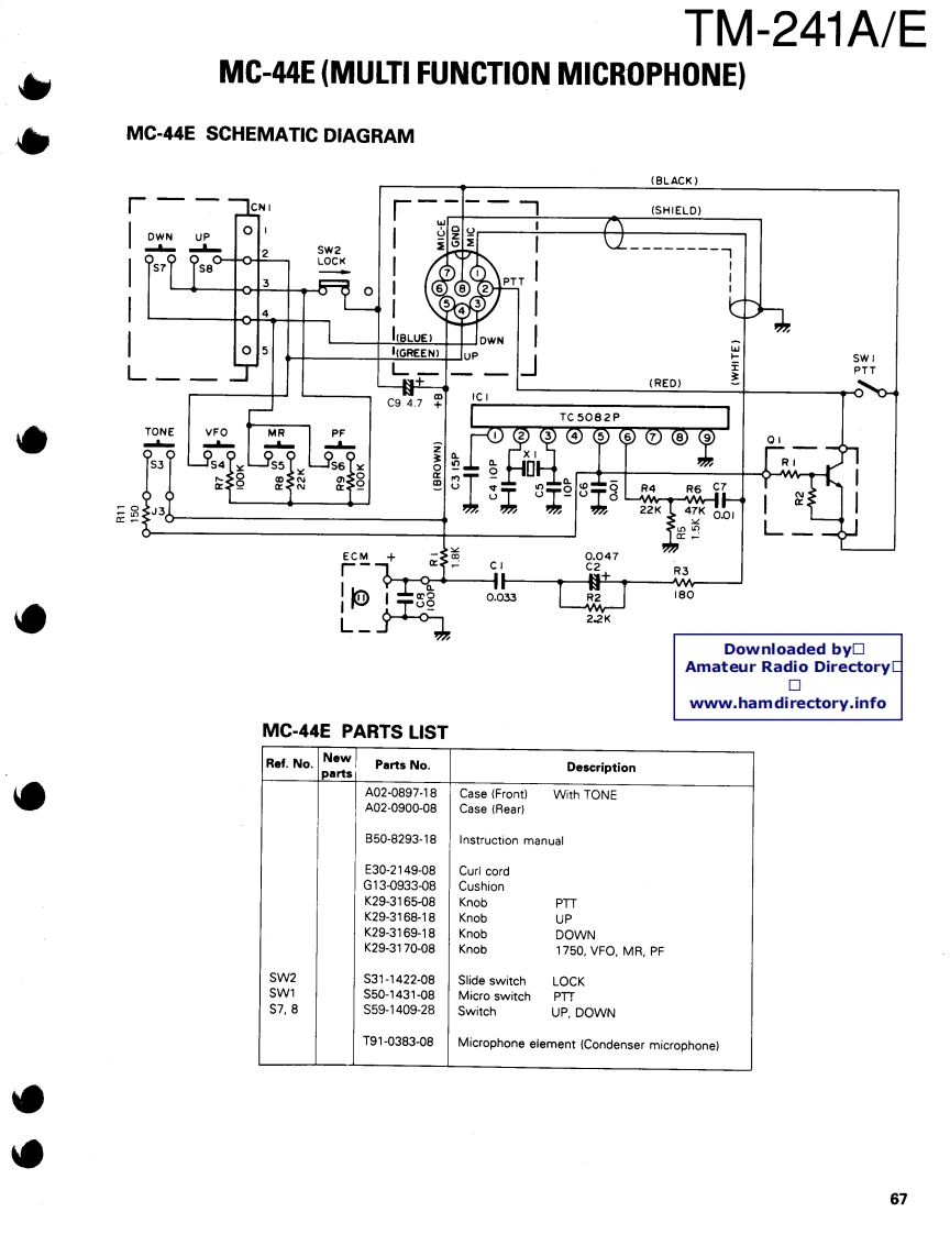 Kenwood_MC-44E_电器原理图