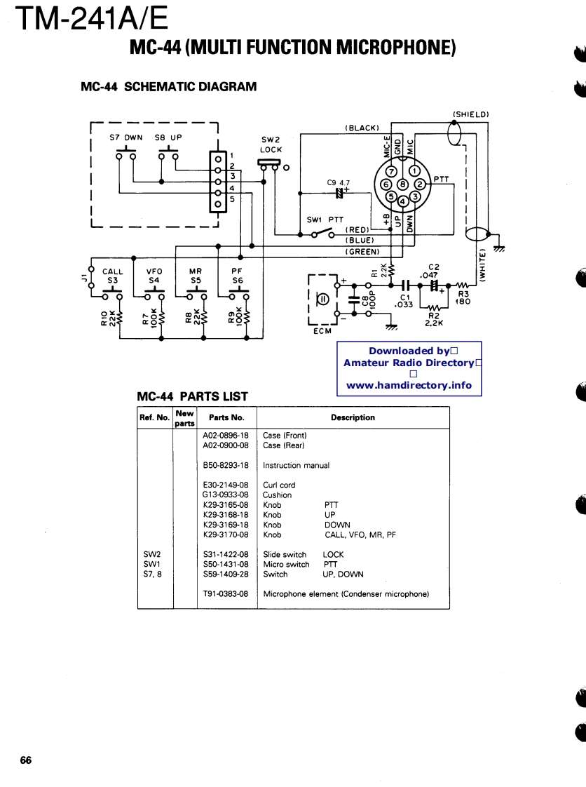 Kenwood_MC-44_电器原理图