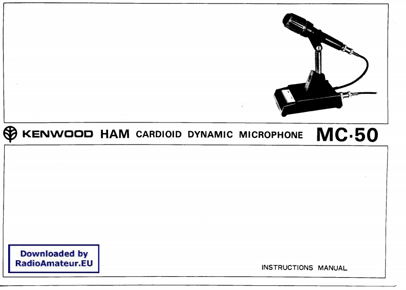 Kenwood_MC-50_user操作说明书手册