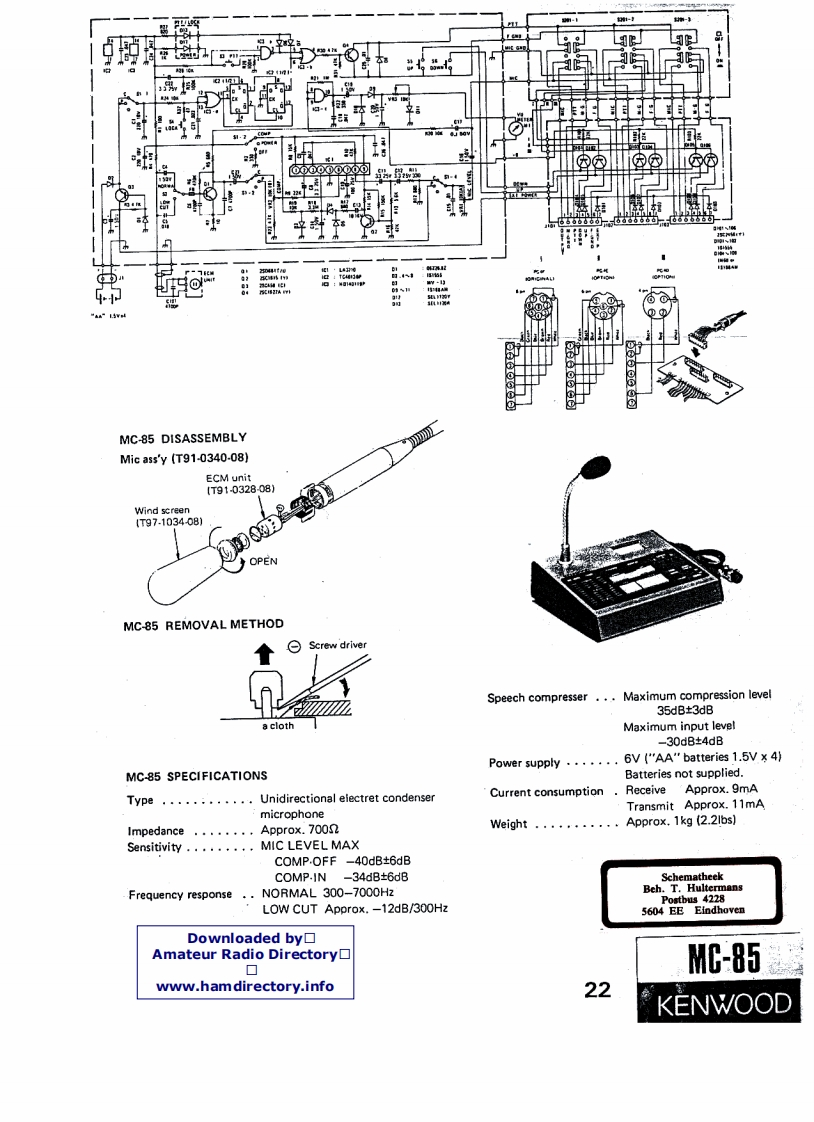 Kenwood_MC-85_电器原理图