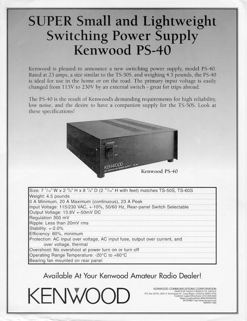 Kenwood_PS-40_user操作说明书手册