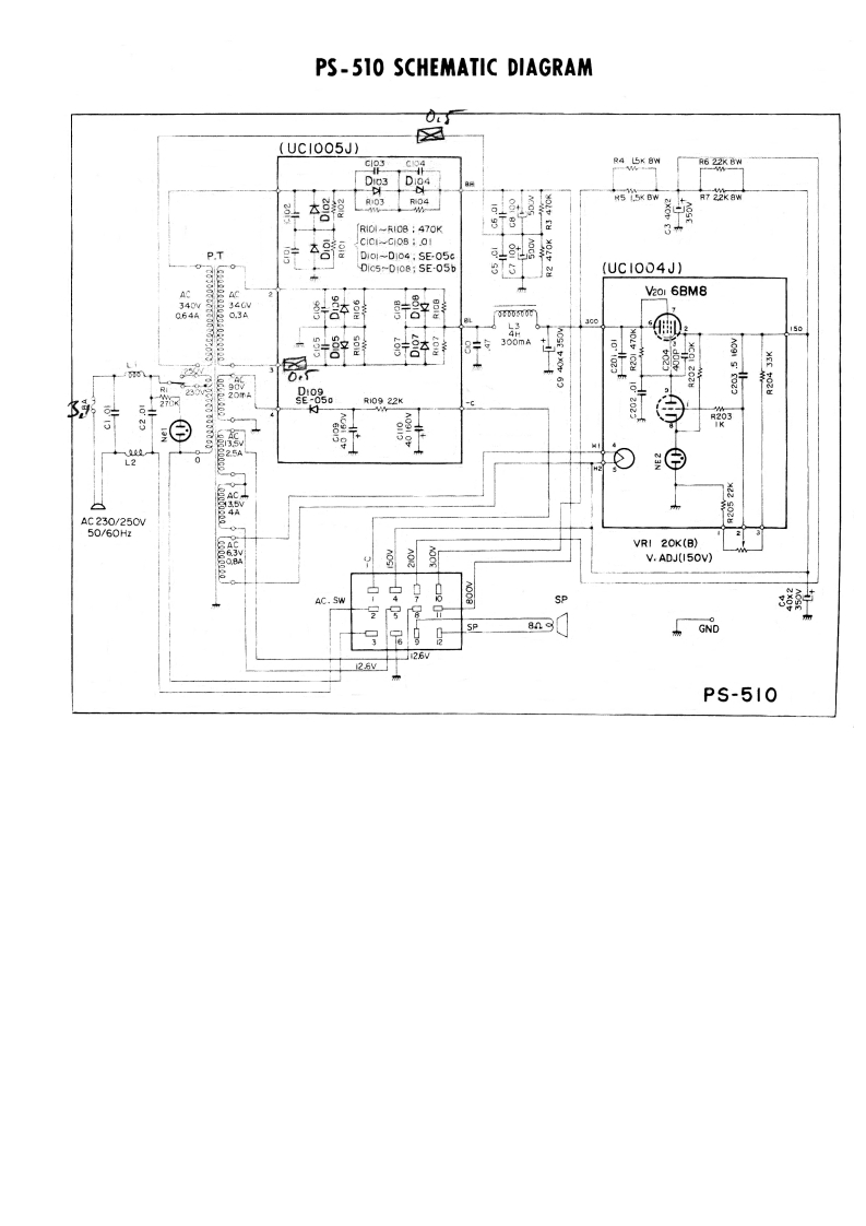 Kenwood_PS-510_电器原理图