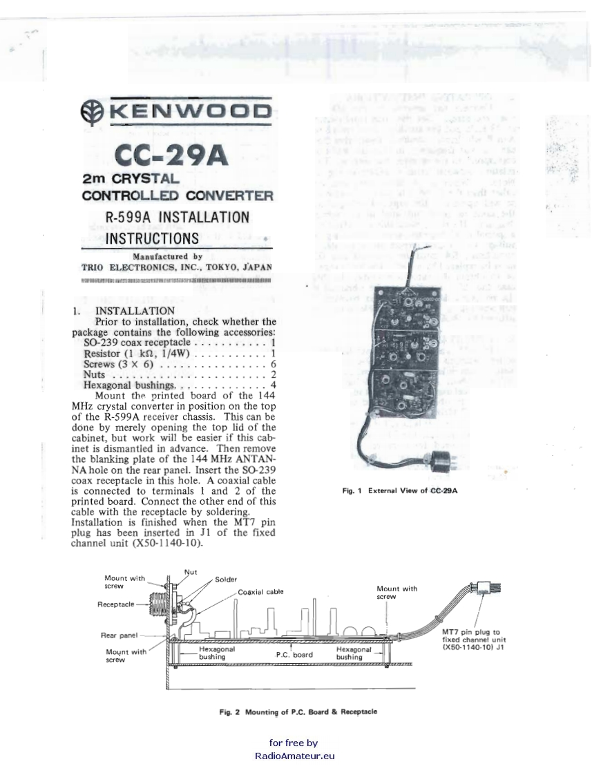 Kenwood_R-599_CC-29A_user操作说明书手册