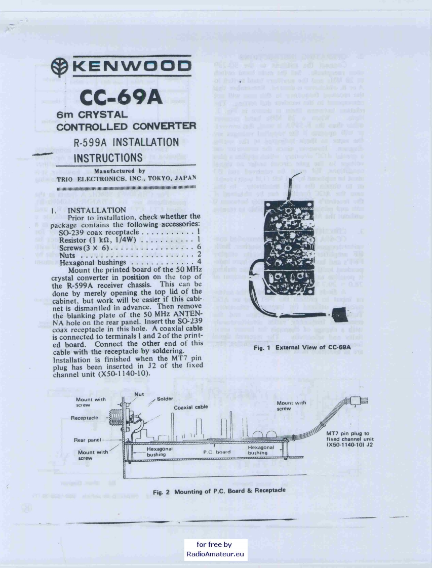 Kenwood_R-599_CC-69A_user操作说明书手册-找手册网