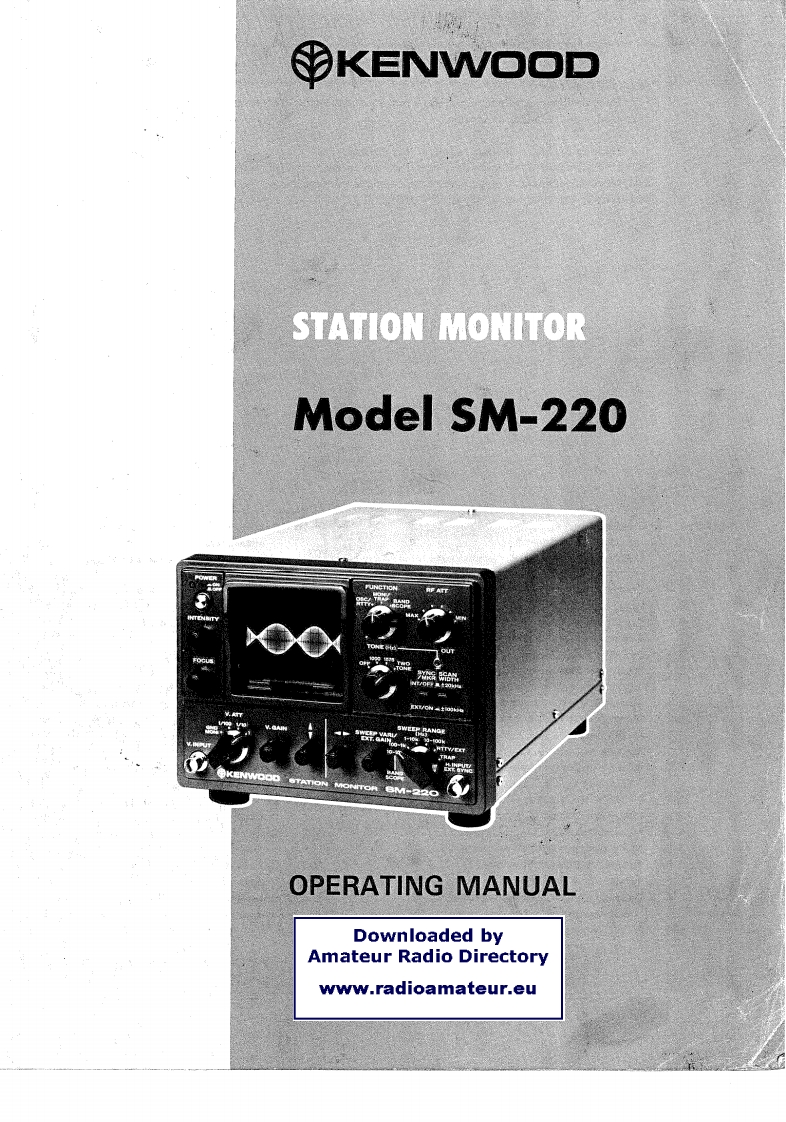 Kenwood_SM-220_user操作说明书手册