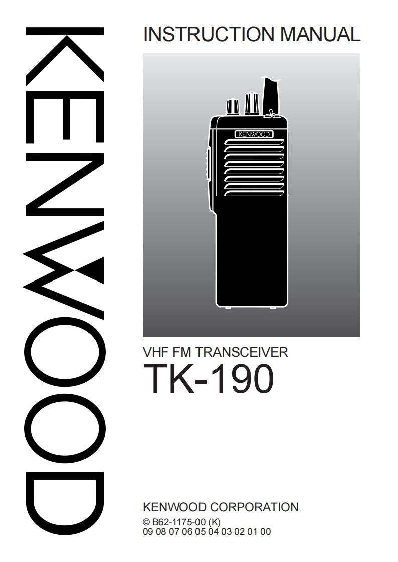 Kenwood_TK-190_使用说明书手册