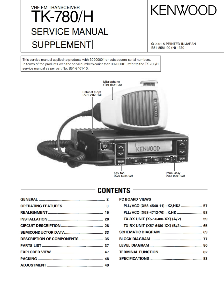 Kenwood_TK-780_H_维修说明书手册