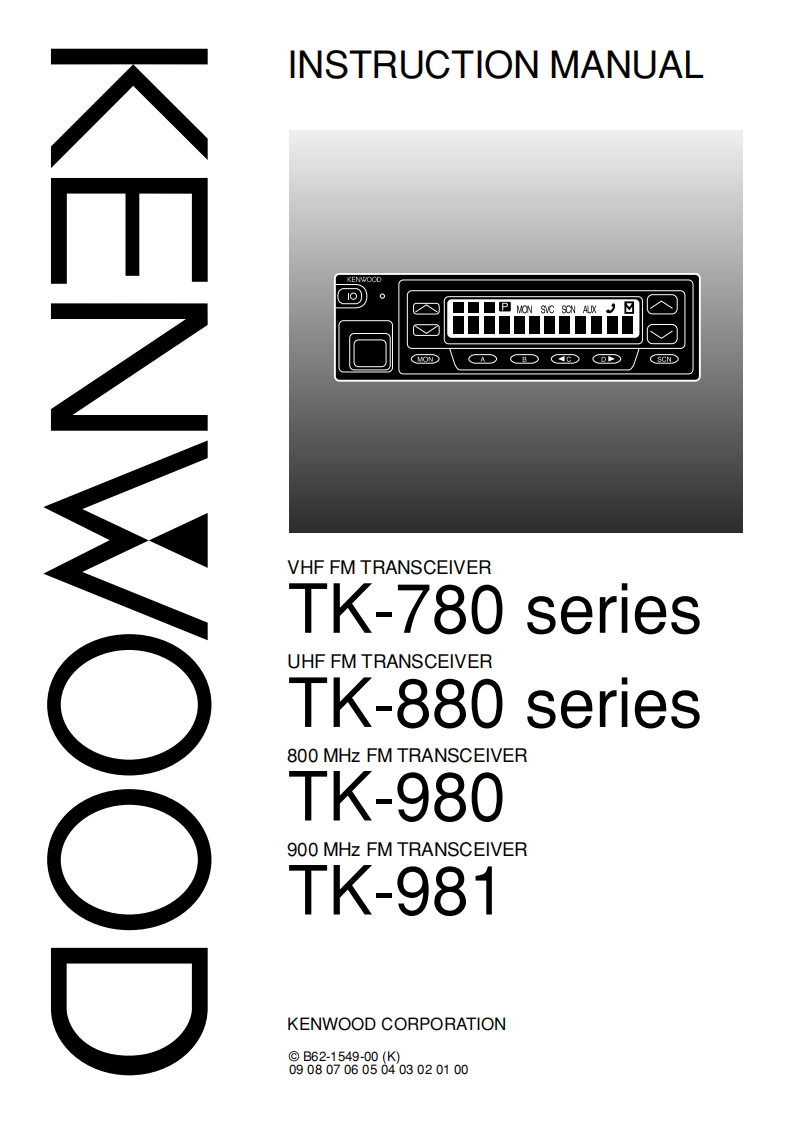 Kenwood_TK-780_serie_TK-880_serie_TK-980_TK-981_使用说明书手册