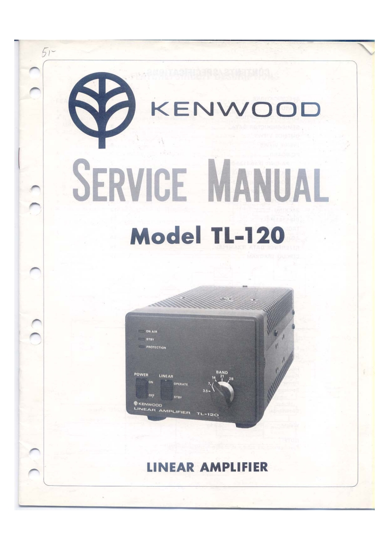 Kenwood_TL-120_serv维修手册含电器原理图