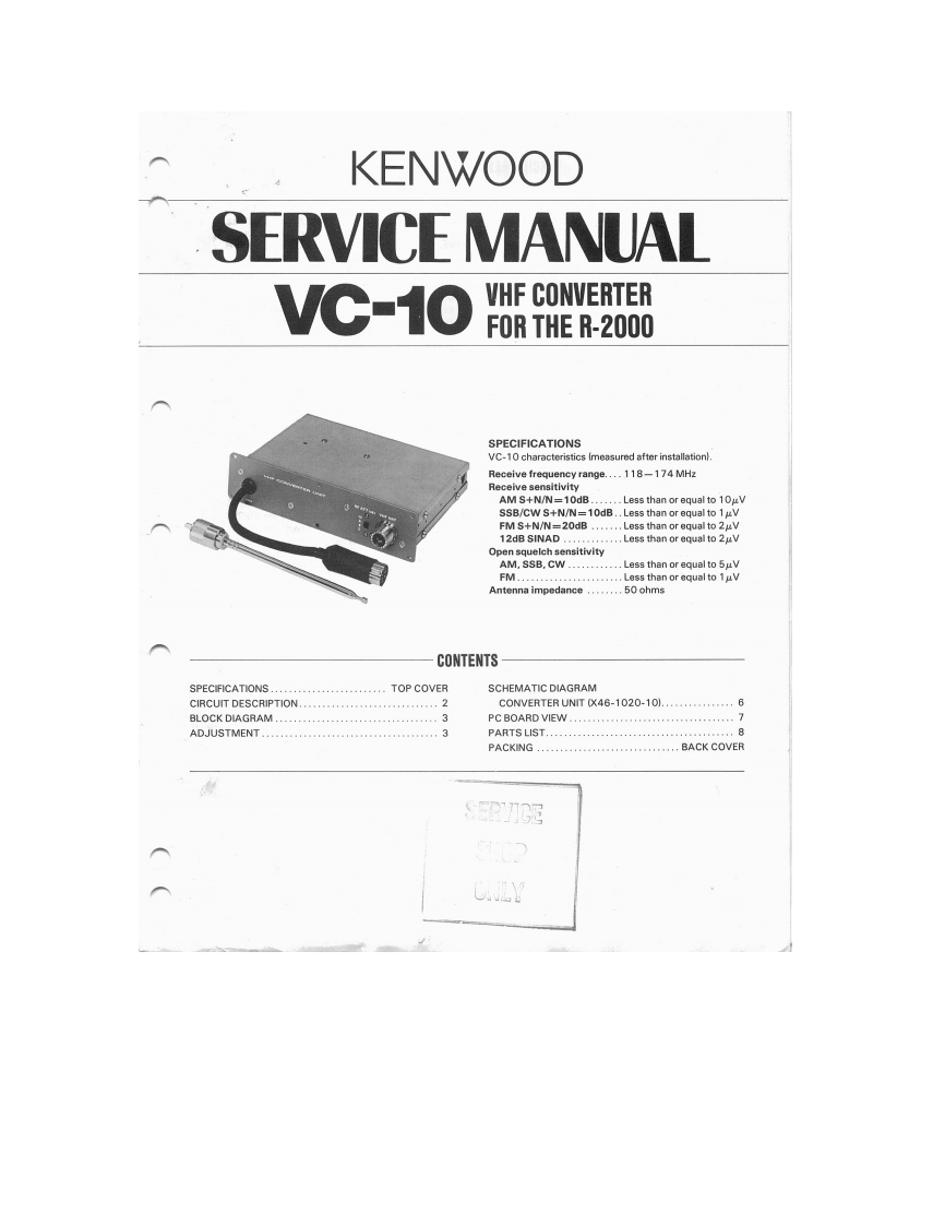 Kenwood_VC-10_serv维修手册含电器原理图-找手册网