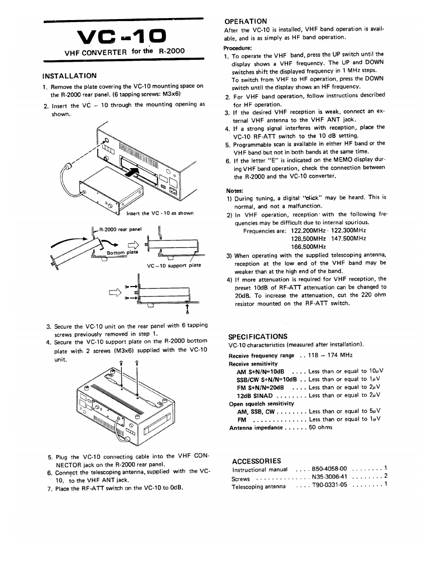Kenwood_VC-10_user操作说明书手册
