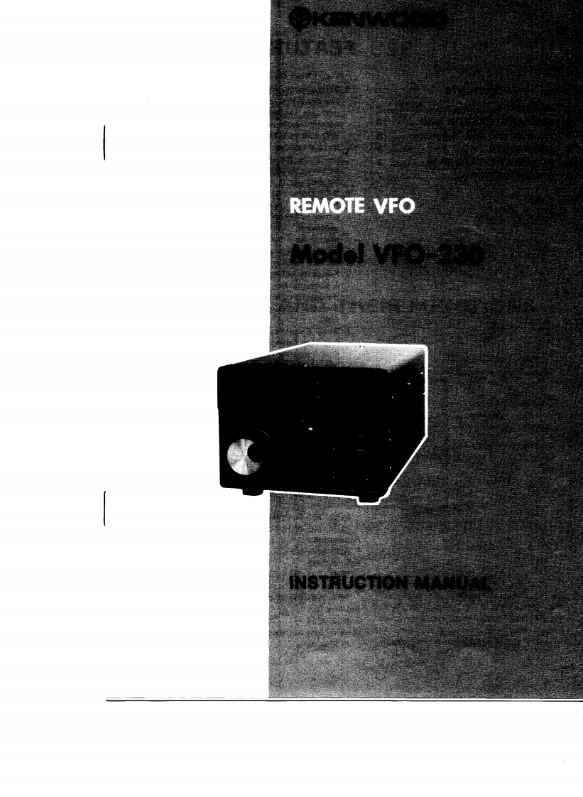 Kenwood_VFO-230_user操作说明书手册